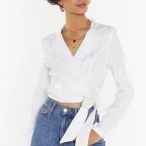 I'll Be Shine Blazer Wrap Top